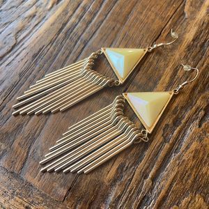 Gold Triangle Goddess Earrings